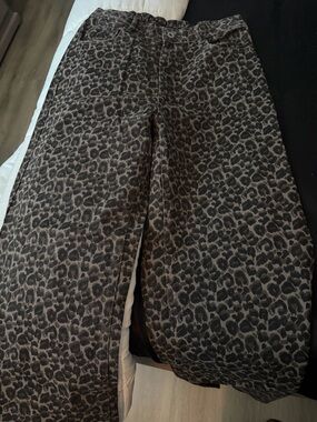 Girls' Leopard Print Cozy Knit Pants - Brown